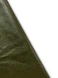 Natural Grain Cowhide Leather Skins (Olive, 20 Square Feet (Full Side))