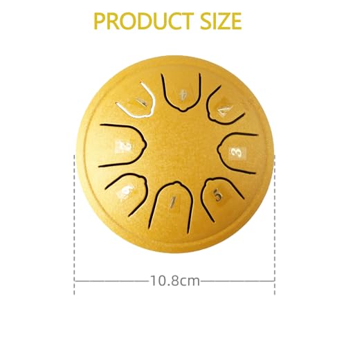 Steel Tongue Drum para Jardín 8 Notas 4.5 Pulgadas miniatura 3