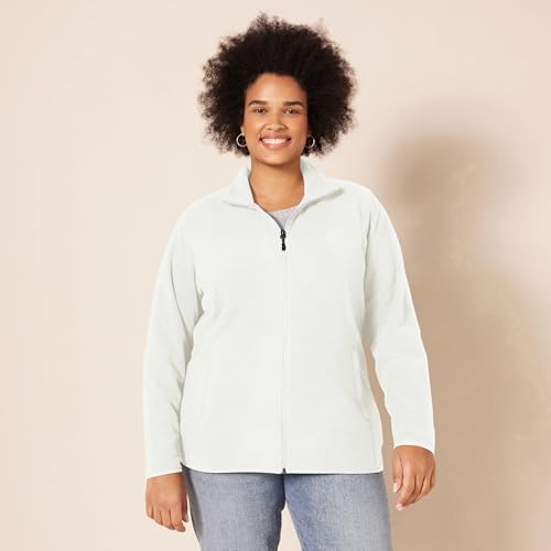Image of Amazon Essentials Women's Classic-Fit Full-Zip Polar Soft Fleece Jacket, Outerwear Coat with Cuffs (Available in Plus Size)