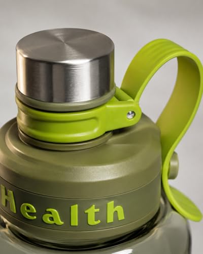 Image of Large-Capacity Water bottle Gallon Gym Bottle Fitness Bottle PETG Plastic, BPA Free, Leackproof Clear Transparent all Color Available - 2.5 Liter (Green)
