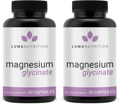 Luma Nutrition Magnesium Glycinate 1000mg – 60 Capsules (Pack of 2)