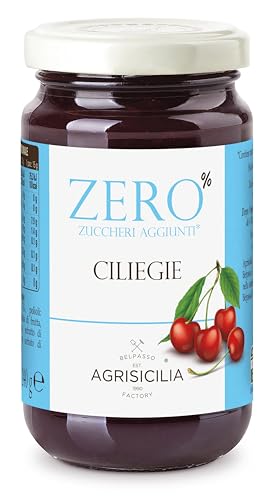 Agrisicilia zero% zuccheri aggiunti ciliegie,poche calorie, 220 grammi