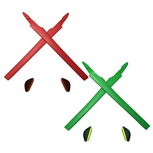 Earsocks Oakley Crosslink de rechange en silicone rouge et vert sport