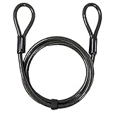 モトベース（MOTO BASE）盗難防止用品 モトロックシリーズ 極太 ループワイヤー（スモーク）(φ15) 長さ：300cm（MBLC-STW-01-30）