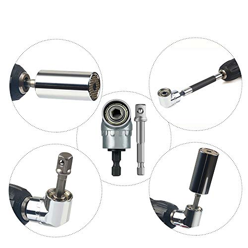 Multifunction 7mm19mm Ratchet Universal Sockets Metric Wrench Power Drill Adapter Set and 105
