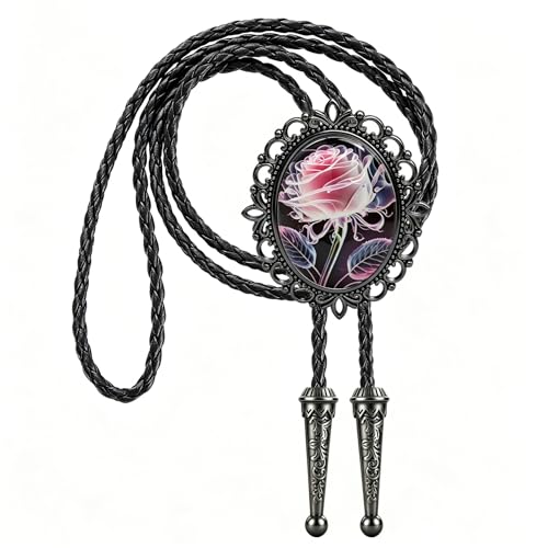 Image of Jeilwiy Bolo Tie for Men Western Cowboy Gothic Bolo Tie Necklace Halloween