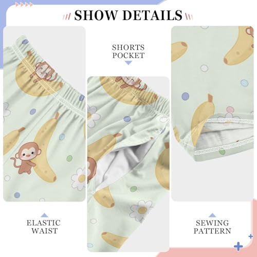 ZZKKO Monkeys Banana Flowers Boys Pants for Kids Jogger Pants with Pockets S-XL4