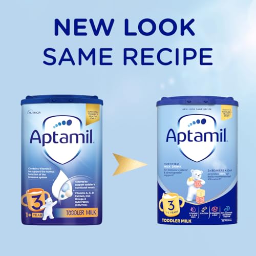 Aptamil 3 Toddler Baby Milk Powder Formula, 1-2 Years, 800g (Pack of 6) - Packaging May Vary