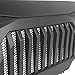 Hooke Road Wrangler TJ Grill Cover Front Vader Grille w/Mesh Inserts Compatible with Jeep Wrangler TJ LJ 1997-2006 (Angry Bird Matte Black)
