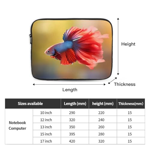 Peacock Fish Laptop Sleeve Case 15 Inch Suitable For Notebook Computer Tablet Traveling Carrying Simple Case4