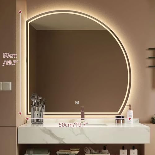 Miroir de bain LED 3 couleurs variable et désembueur