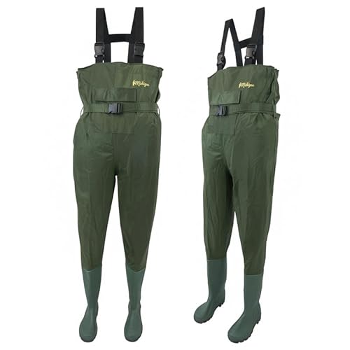 Michigan Nylon Chest Waders Including Belt - OLIVE SIZE 6 - Image 2