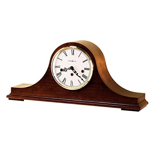 Howard Miller Clay Mantel Clock II 549-558 – Mechanical, Windsor Cherry Home Decor, Key-Wound, Single-Chime Movement