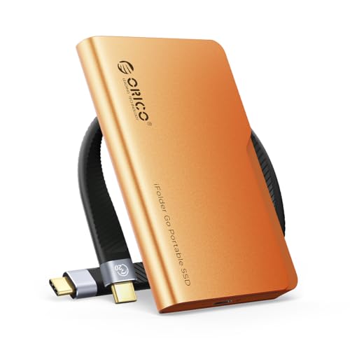 ORICO iFolder Go �O�t��SSD 1TB Type-C 5Gbps �����]�� iPhone 17/16 Pro Max�Ή� �A���~���� �t�@�C���t�H���_���݌v �|�[�^�u��SSD Windows/Mac�Ή� �^�u���b�g�EPC�E�X�}�z�p �|�[�^�u