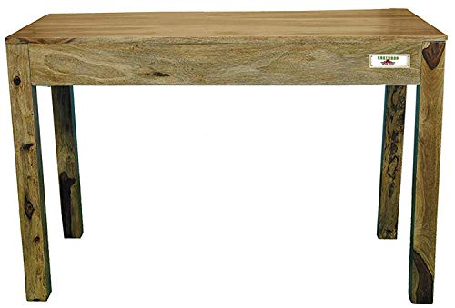 Image of Sheesham Wood Two Drawer Folding Study Table for Living Room | Provincial Teak Finish