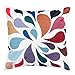 Droplets Multicolour Water Resistant Outdoor Scatter Garden Filled Cushion Printed 18