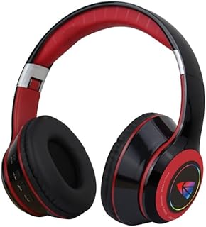 سماعة رأس بلوتوث A8 بنظام صوت هاي فاي عالي الدقة - بطارية 400 مللي أمبير في الساعة ووقت تشغيل يصل حتى 8 ساعات - تدعم بطاقة تي اف ومنفذ Aux، لون أحمر