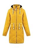 wollwalk jacke damen disana Melierte Optik Schmuddelwedda Strickfleecemantel Damen 34313988 Senf Melange-280, M Senf Melange-280