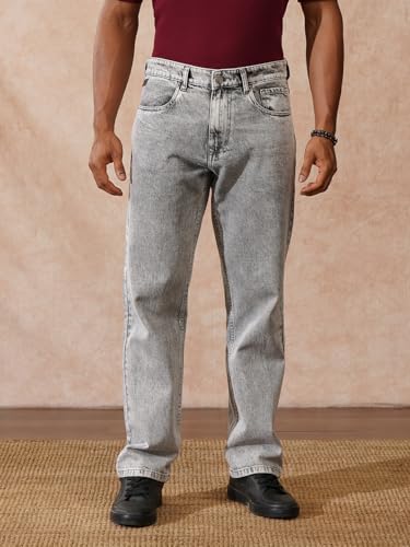 Image of WROGN Men's Anti Fit Jeans | Mid Rise | Jeans for Man