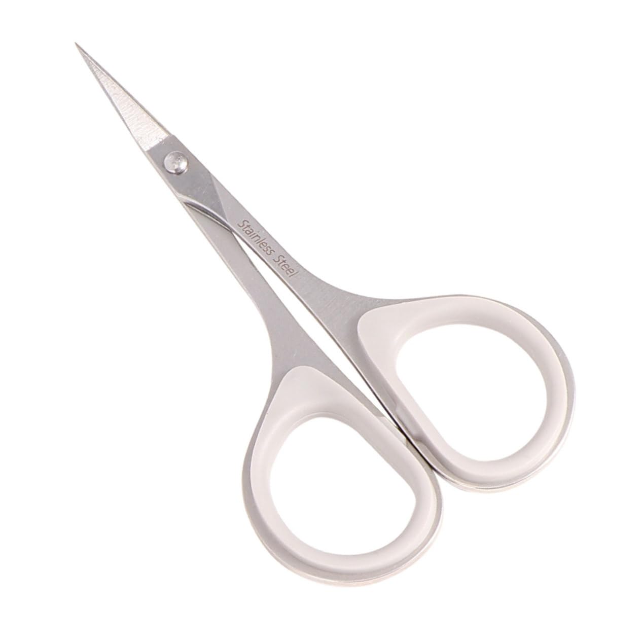 BIUDECO 3pcs Eyebrow Trimmer Precision Scissors Facial Trimmer Fingernail Facial Hair Scissors Small Grooming Scissors Beard Trimming Scissors -Pointed Scissors Eyebrow Scissor Silver