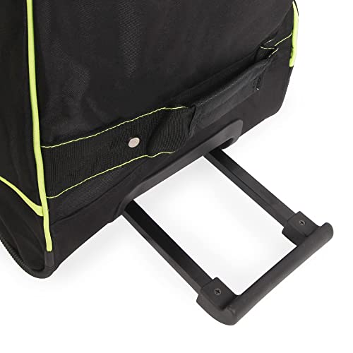 Pacific Coast Signature 35" Extra Large Rolling Duffel Bag, Black/Neon #TOP6