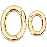 S925 Argent Sterling:Ces fermoirs ovales en or sont fabriqués en argent sterling {925} de qualité supérieure avec une surface plaquée or 925 carats., surface confortable et délicate, couleur exquise, utilisation légère et stable