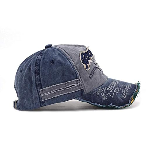 Image of 1969 Denim Washed Stylish Cap for Men Women with Brim (Fit to Head Size - Approx 54CM to 60CM)