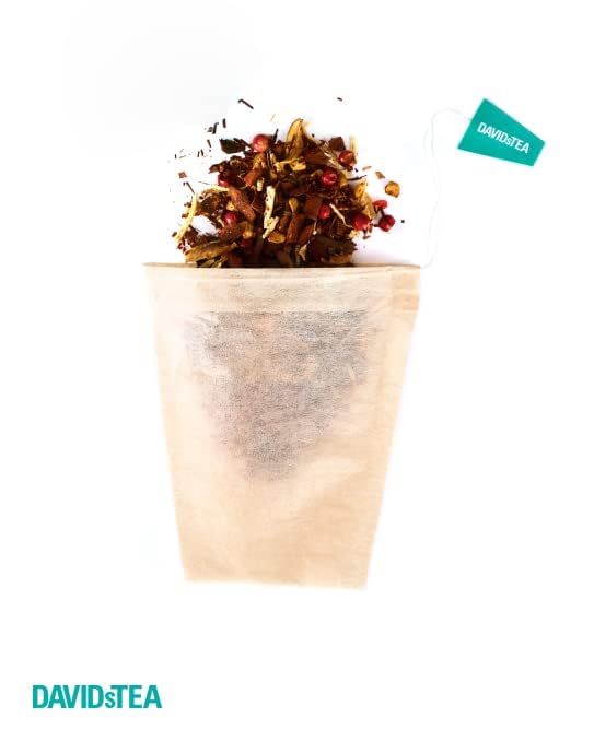 DAVIDsTEA Drawstring Tea Filters for Loose Leaf Tea, Pack of 200 Empty Tea Bags, OXO-Biodegradable Teabags, Ideal for Loose Tea Steeping, Tea Strainer Alternative by DAVIDsTEA - Image 4