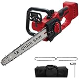 Chainsaw Cordless for Milwaukee M18 18V Battery (Battery NOT Included) with 2 PCS 12-Inch Chainsaw Chain for Wood Cutting, Tree Trimming