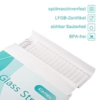 16 Glasstrohhalme spülmaschinenfest, Φ8mm dünne Trinkhalme wiederverwendbar – Ansicht 5