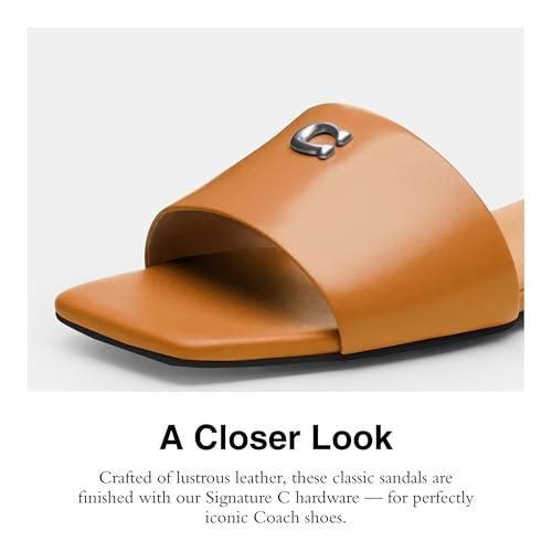 Image of COACH Women's Sculpted C Flat Sandal