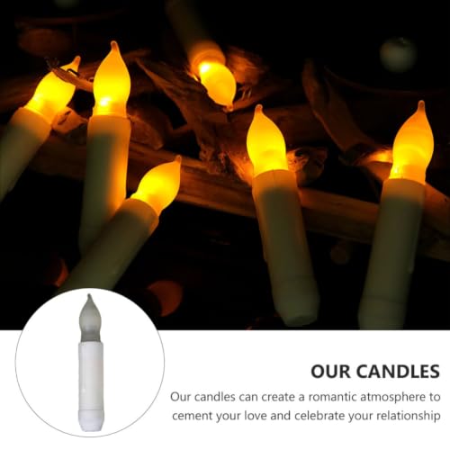 Velas de plástico sin llama LED VILLCASE pack de 12 para decoración 3