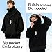 HISITOSA Men's Long Sleeve Fleece Hoodie Lightweight Tech Wear Soft Cotton Pullover Unisex Casual Hooded Sweatshirts (Black,S)