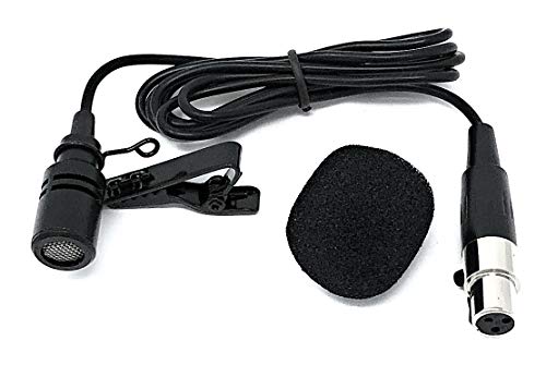 Lavalier Lapel Mic for AKG/Samson Wireless Bodypack Transmitters Black