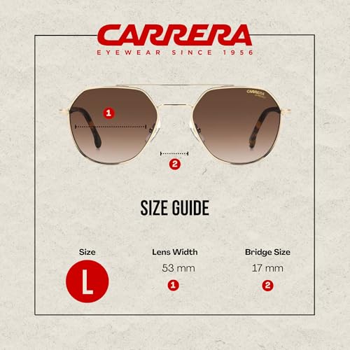 Carrera CA303/S 06J 53MM Gold Havana/HA Brown Shaded Sunglasses for Men for Women + BUNDLE With Designer iWear Complimentary Eyewear Kit4