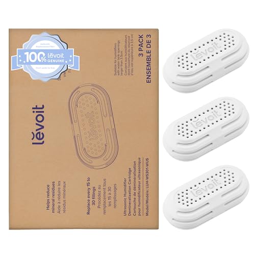 LEVOIT 3-Pack Humidifier Demineralization Cartridge, Compatible with All LEVOIT Top