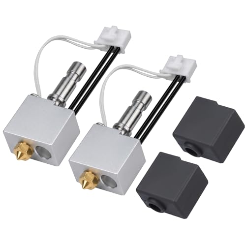 2PCS Kobra S1 Combo 3D Drucker Hotend 0.4mm Quick Swap Messing Düse Hoch Temperatur Heatbreak Compatible with ANYCUBIC Kobra S1/ S1 Combo 3D Drucker