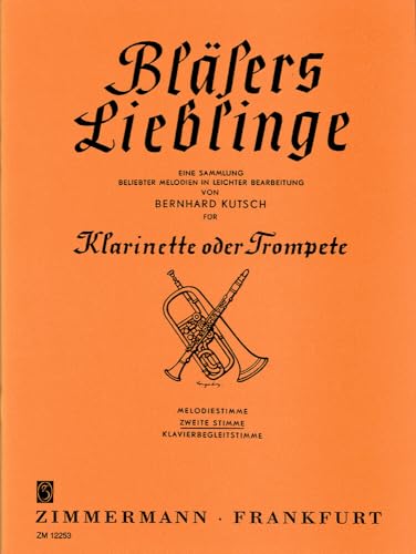 Mélodies populaires pour instruments à vent: A collection of popular tunes. clarinet (trumpet).