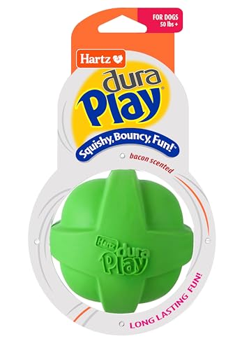 Hartz DuraPlay Bacon Scented Dog Toys Large 1 Count Colors may vary