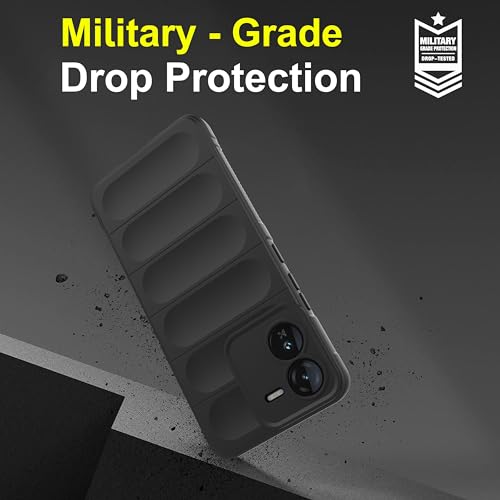 Image of amazon basics Back Case Cover for iQOO Z9x 5G | Compatible for iQOO Z9x 5G Back Cover | Liquid Silicon Magic Case with Camera Protection | Black