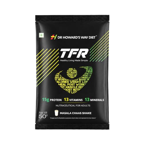 Image of DR HOWARD'S WAY DIET Masala Chaas Replacement Powder for Weight Loss & Weight Management | Traditional Indian Buttermilk Flavor | Low-Calorie Meal Replacement Drink Mix |Easy to Mix |Less Than 200 Calories Per Meal Pack of 7 Each 50 Grams