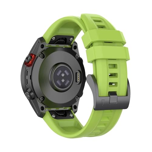 [�����ȓX] �N�C�b�N�t�B�b�g 26mm 22mm �V���R���X�g���b�v �ɓK��Garmin Tactix 8/Fenix 8 51mm 47mm 43mm �ϋv���u���X���b�g Enduro3/Fenix 7S E 7X(Green,22mm)