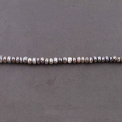 Pierre de lune facettée argentée en perles rondelles pour créer vos propres bijoux bohèmes
