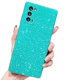 MINSCOSE Compatible with Samsung Galaxy Note 20 5G Case,Cute Bling Glitter Thin Slim Shockproof TPU Sparkly Cover for Women Girl for Galaxy Note 20 6.7 INCH-Mint Green