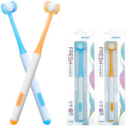 3 Sided Autism Toothbrush 360&deg; Oral Teeth Cleaning Design U-Shape...