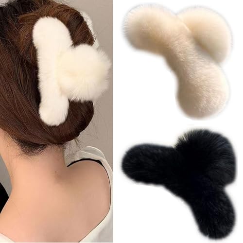 Pince à cheveux pour femme papasgix en fausse fourrure pour vos journées cocooning