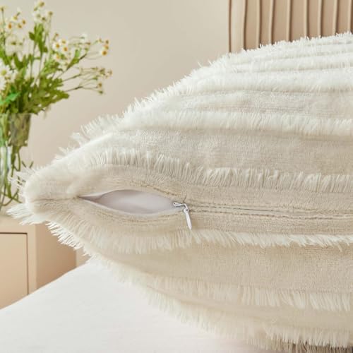 Image of BEDELITE Body Pillow Cover with Zipper, Boho-Beige, 20x54 Inch, 1 Pack | Body Pillow Pillowcase, Super Soft and Cozy Fuzzy Fleece, Luxury Plush Long Pillowcase, Versatile Comfort for All Seasons