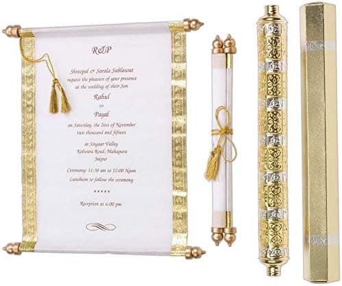 WEDDING Bridal Shower INVITATIONS Scroll Cards