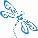 Sky Blue Dragonfly - Die Cut Vinyl Window Decal/Sticker for Car/Truck 5"x5"