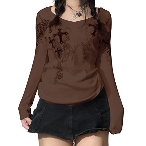 FeMereina Y2K Graphic Crop Top – Retro Star Print FeMereina Y2K Graphic Crop Top – Retro Star Print